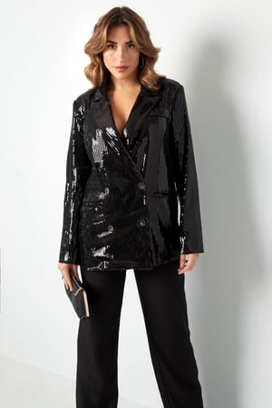 Blazer glitzernd schick - Schwarz - S h5 Bild5